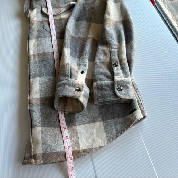 BLAQ Plaid Overshirt Jacket (Shacket) Wool Alpaca Blend Flannel Relaxed Mens XXL - Picture 10 of 11